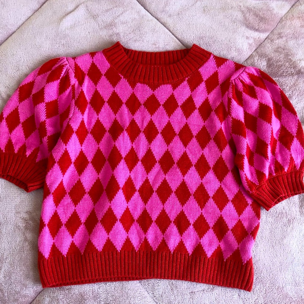 FOREVER 21 Crop Puff-Sleeved Top